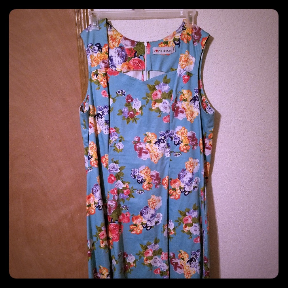 Teal Modcloth dress from poppy and bloom sz 22